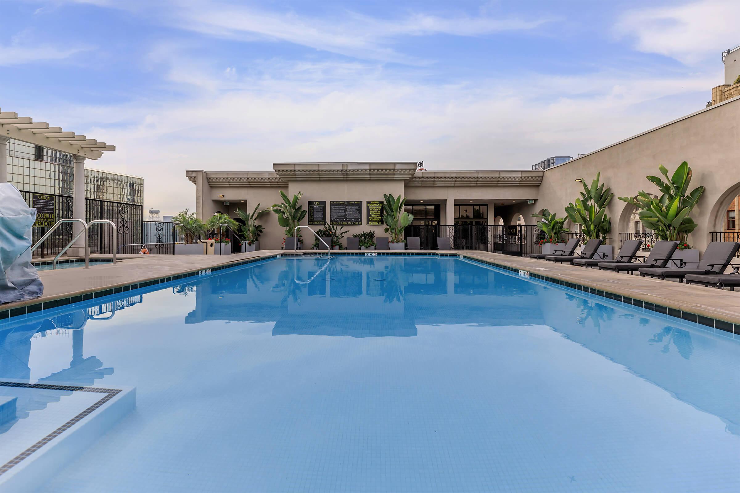 rooftop clubhouse and pool