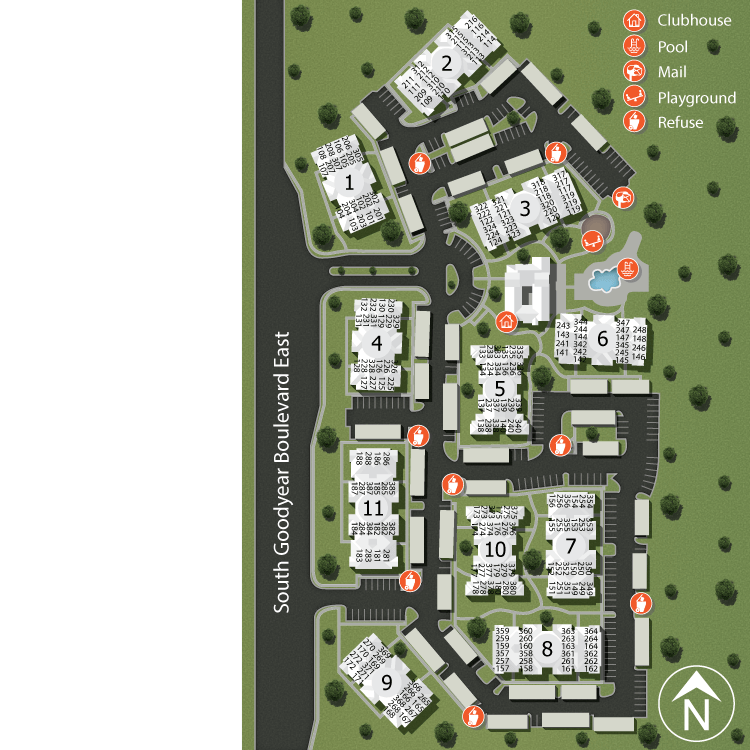 We make every effort to make our website accessible to anybody, especially those with disabilities. If you have question in terms of the relative location of an amenity or apartment home, please give us a call.