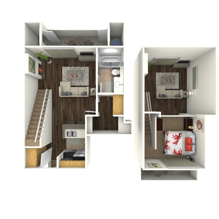 Floor plan image of Studio with Loft F1