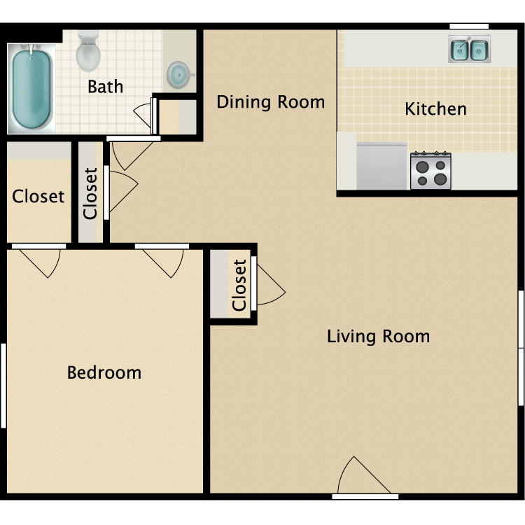 Floor plan image of B