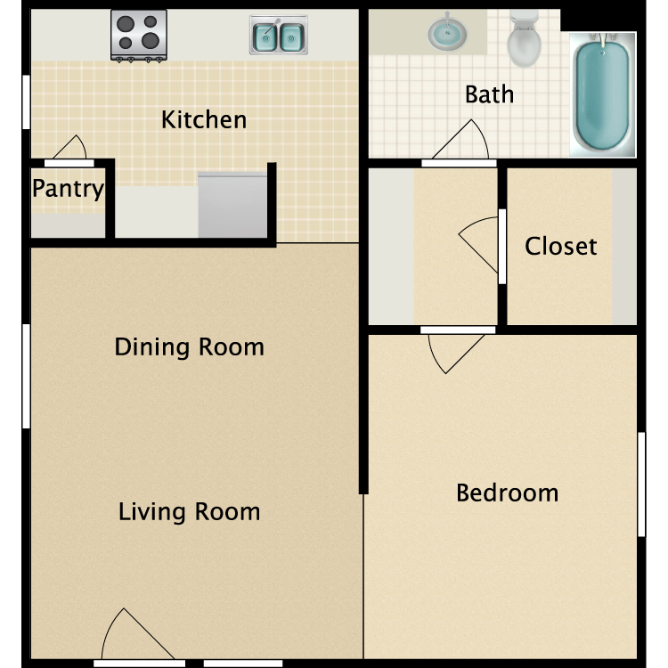 Floor plan image of A Efficiency
