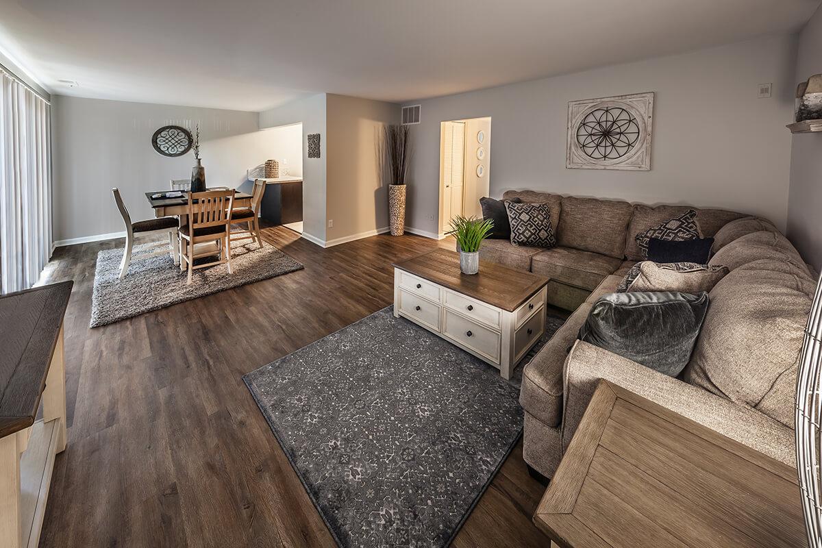 a living room filled with lots of furniture