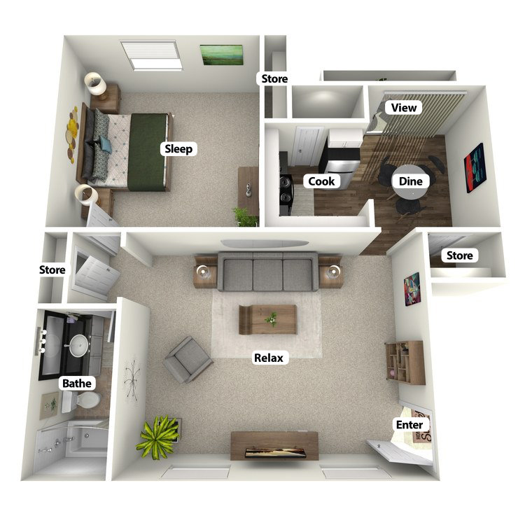 Floor plan image of The Redbud