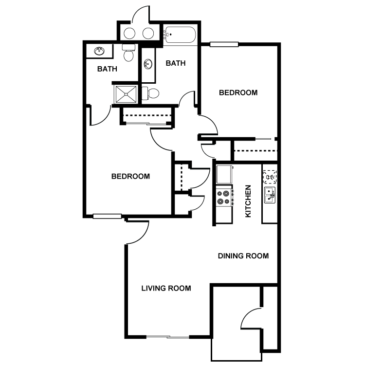 Floor plan image of 2 Bed