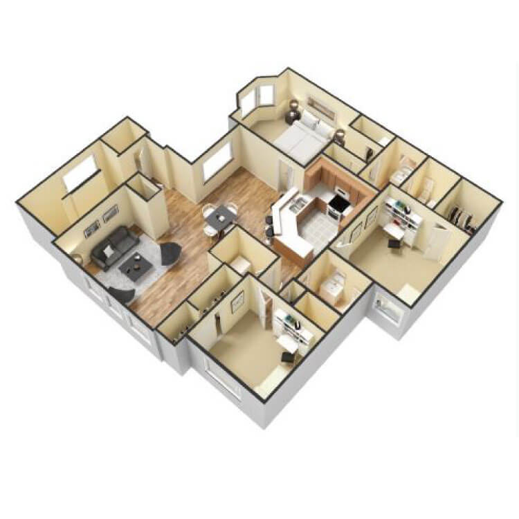 Floor plan image of 3A
