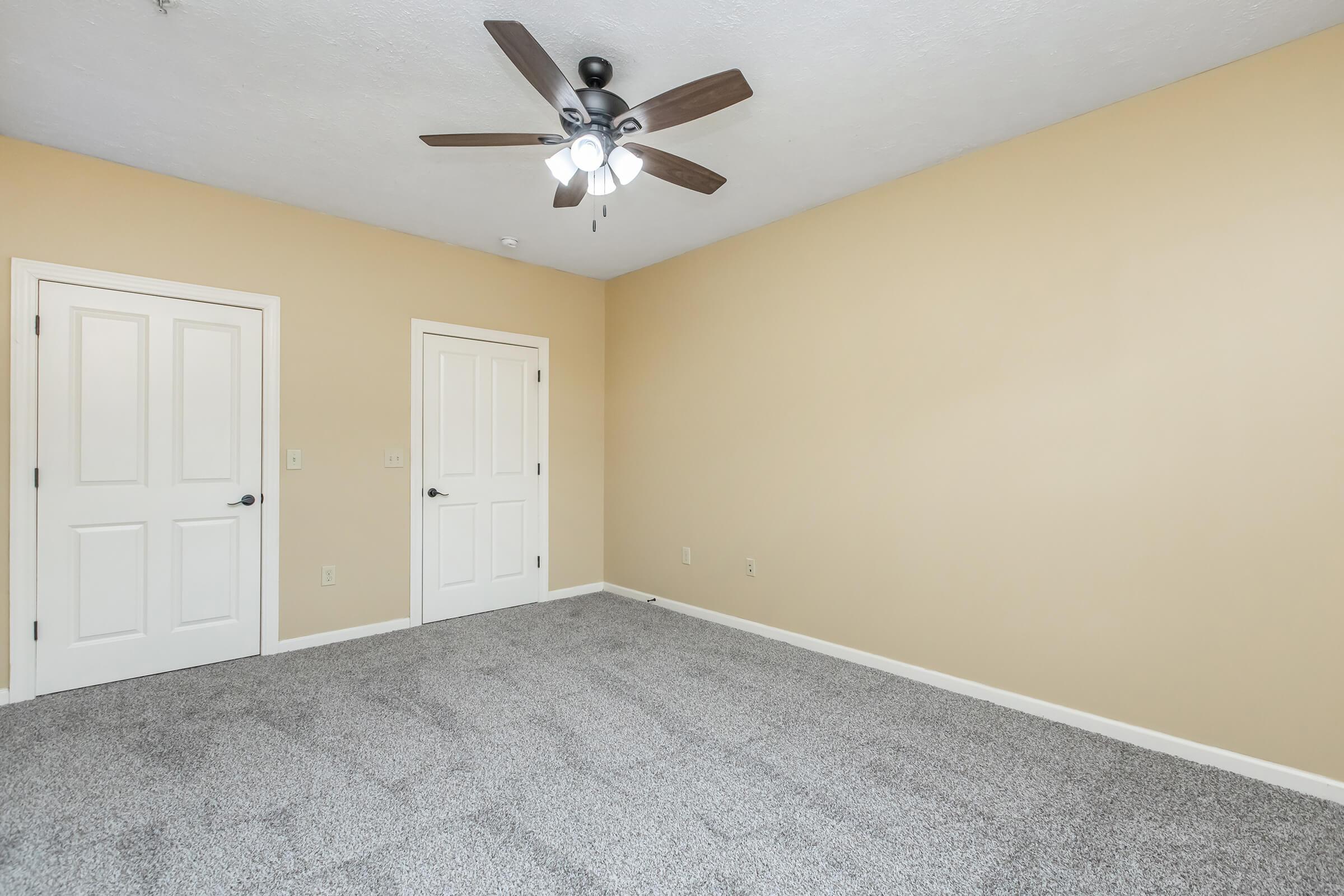 Closet and entry doors in bedroom