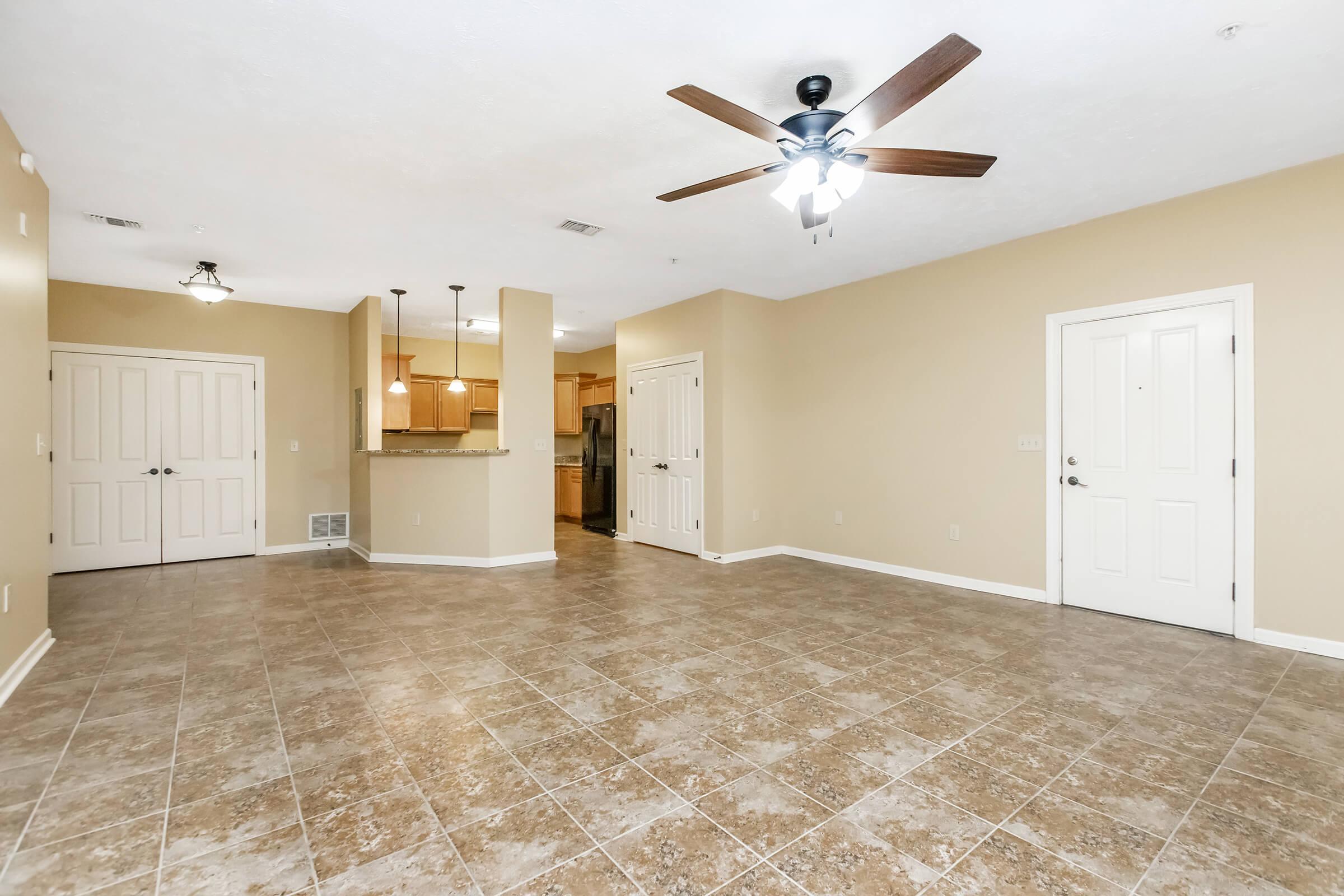 View of tile flooring in living room