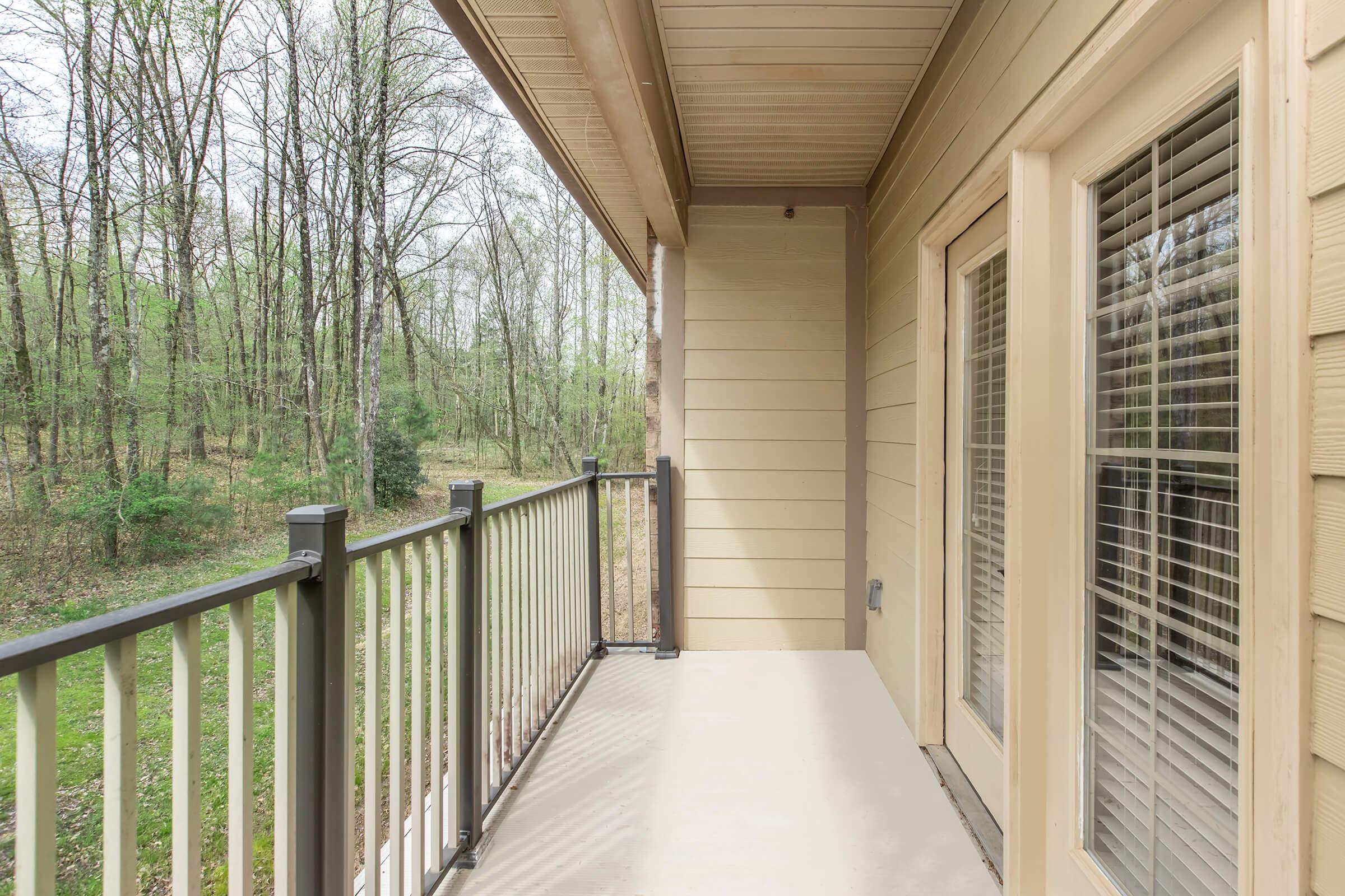 Patio outside living room area at Stonewater Place Apartments