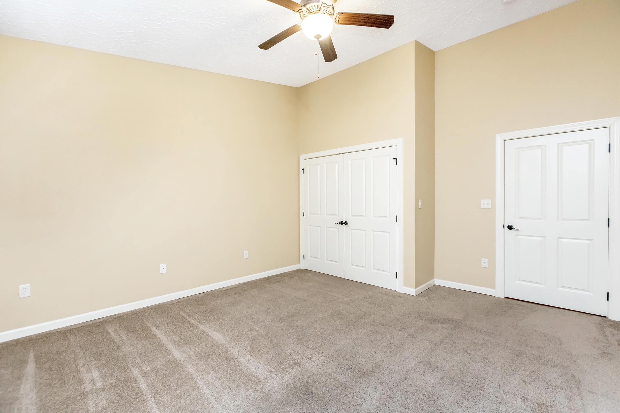 View of closet and bathroom doors at Stonewater Place Apartments