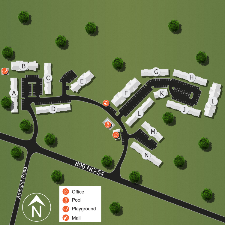 If you have a question regarding the relative location of an apartment home, please give us a call.