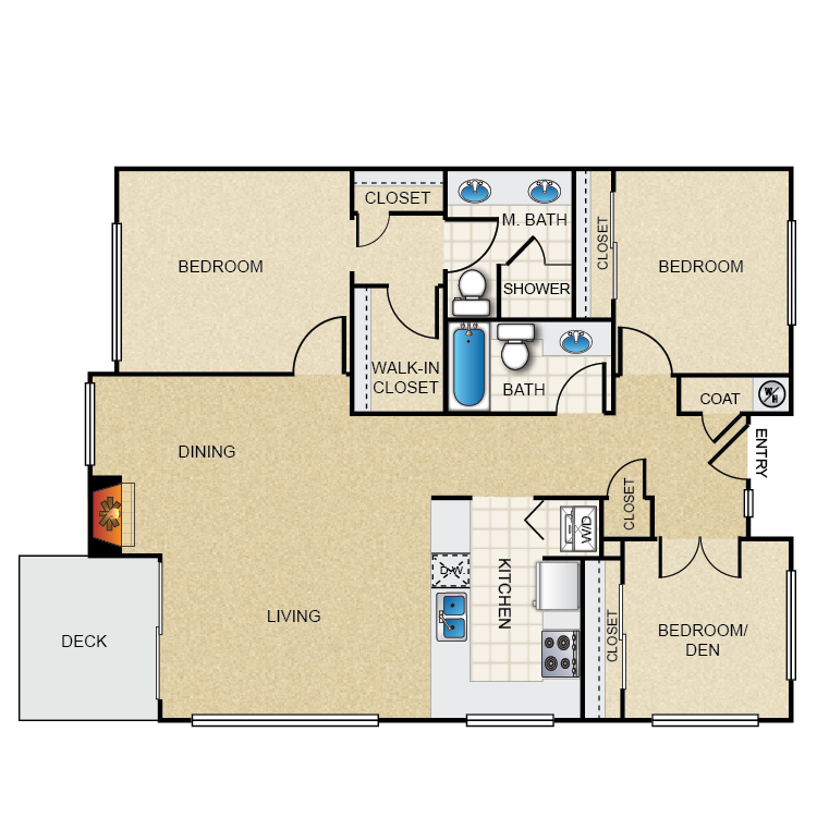 Floor plan image of Roosevelt