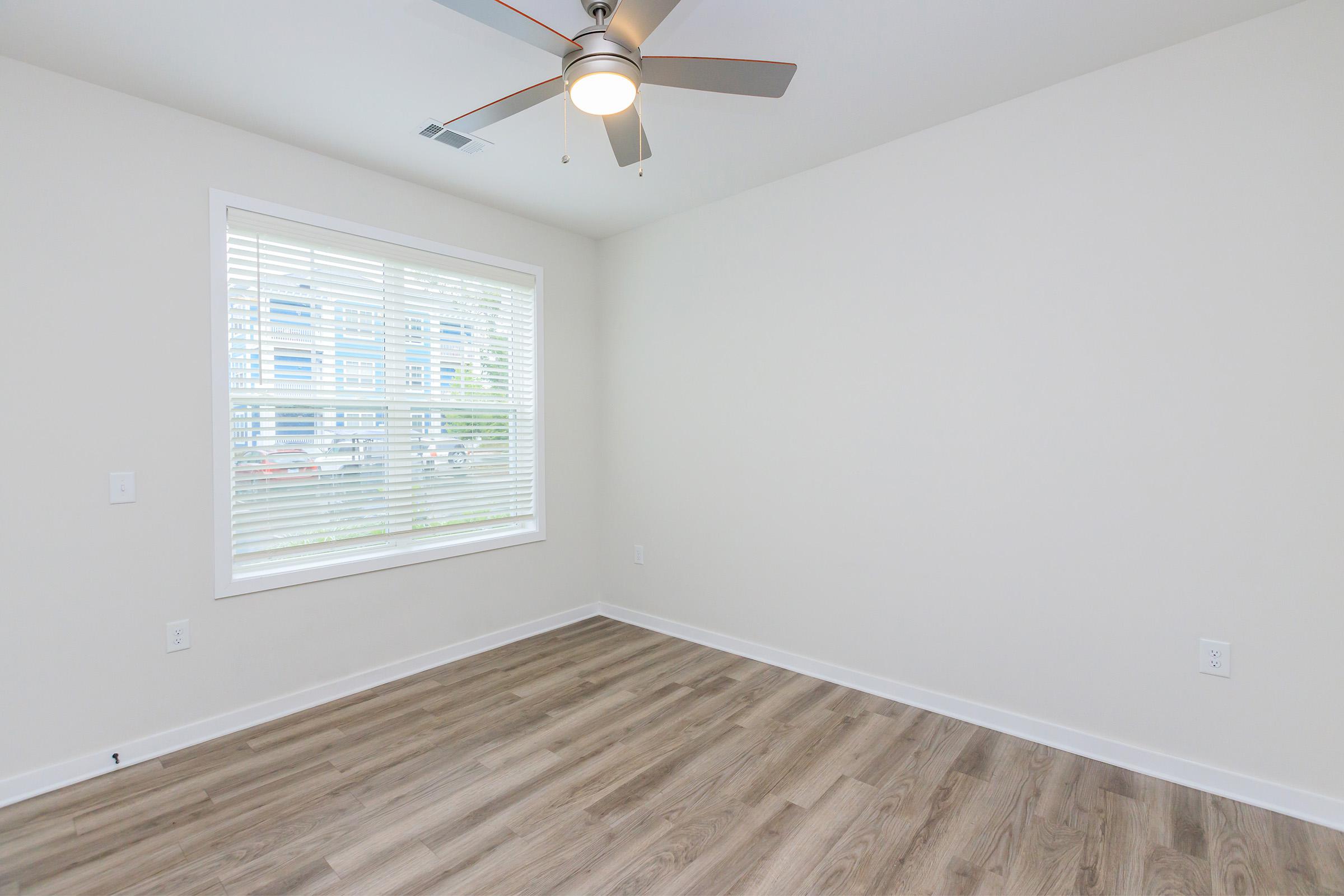 a room with a wood floor