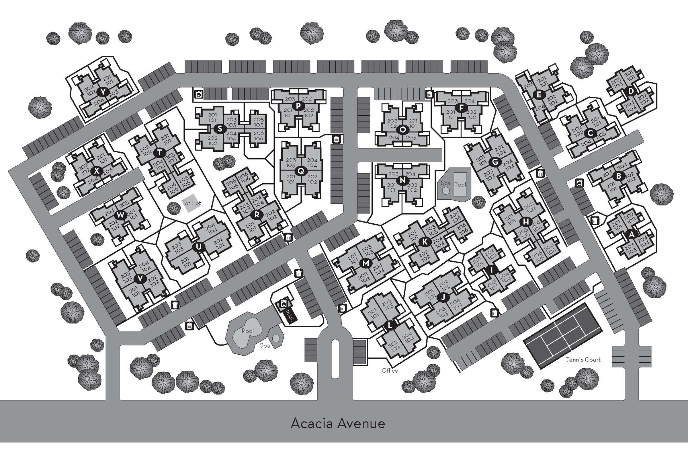 sitemap drawing of community