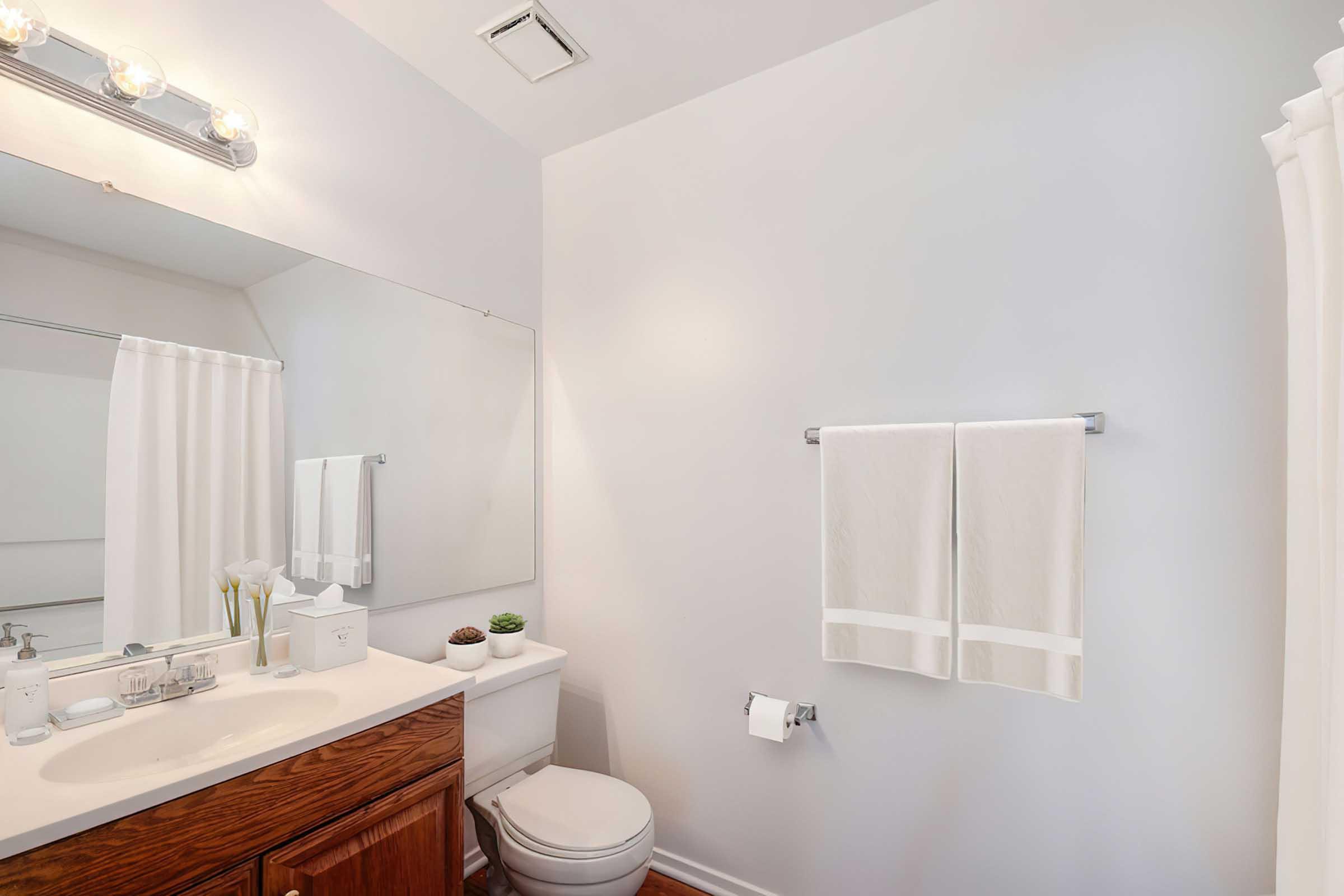 staged bathroom vanity