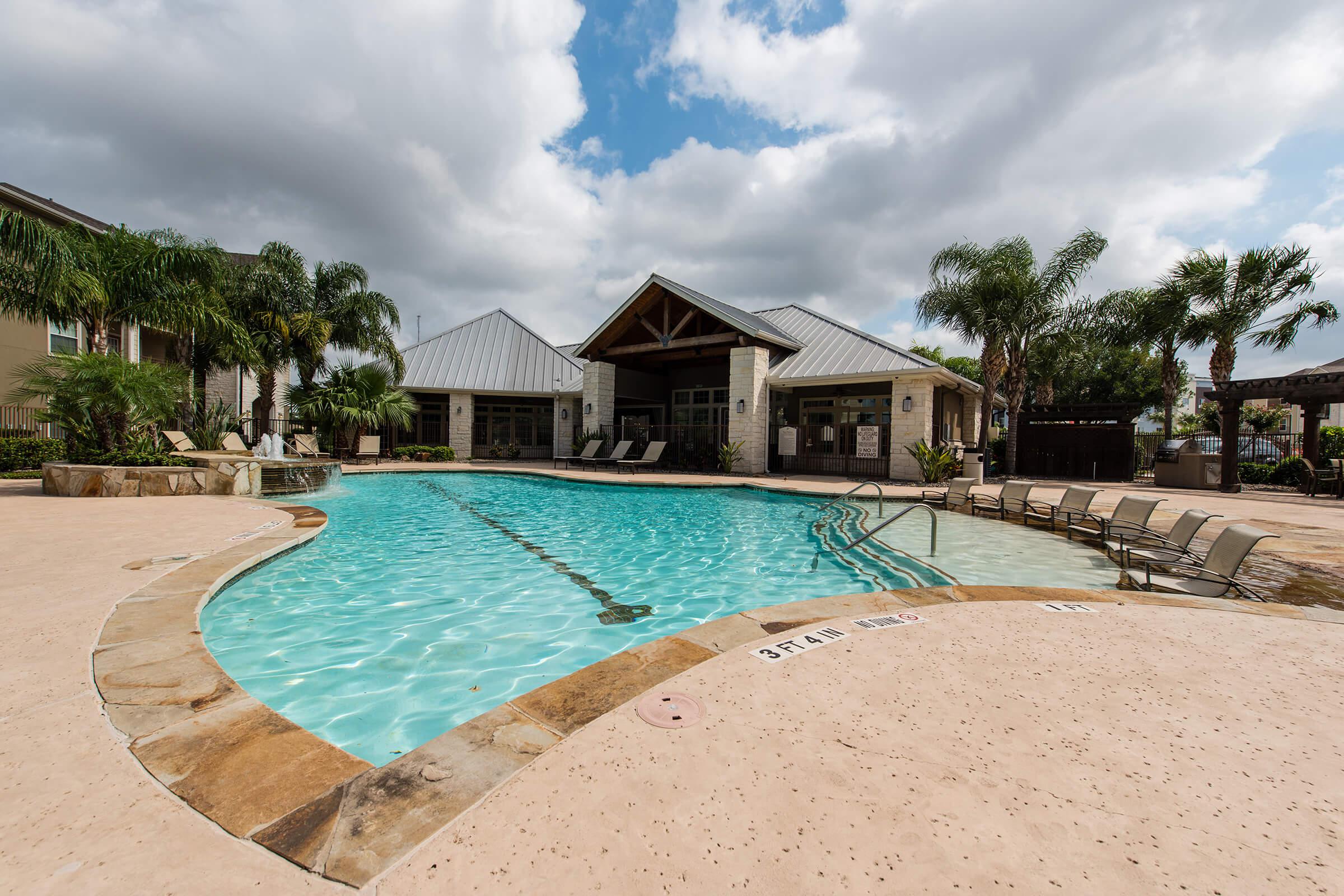 a large pool of water