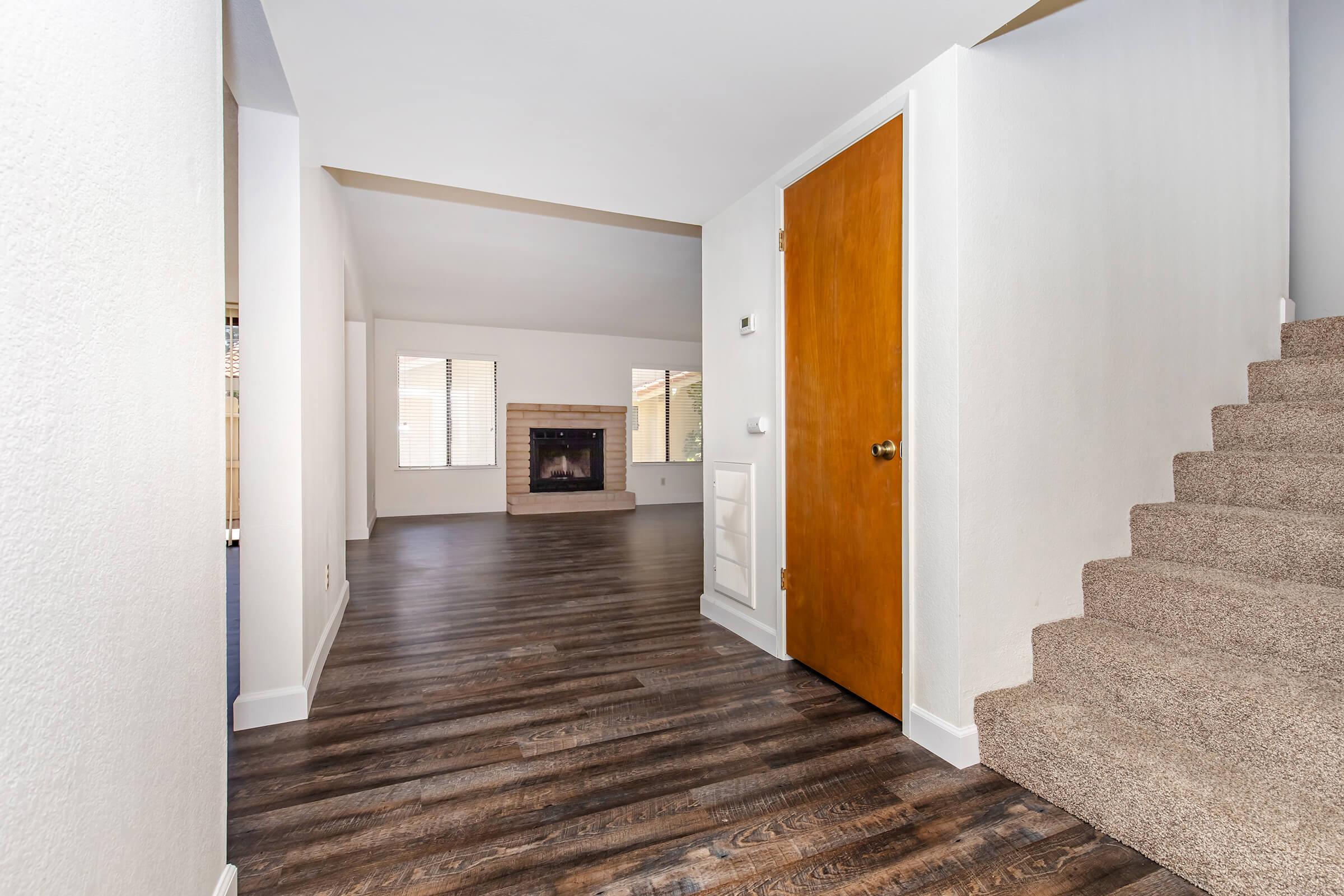 a room with a wooden floor