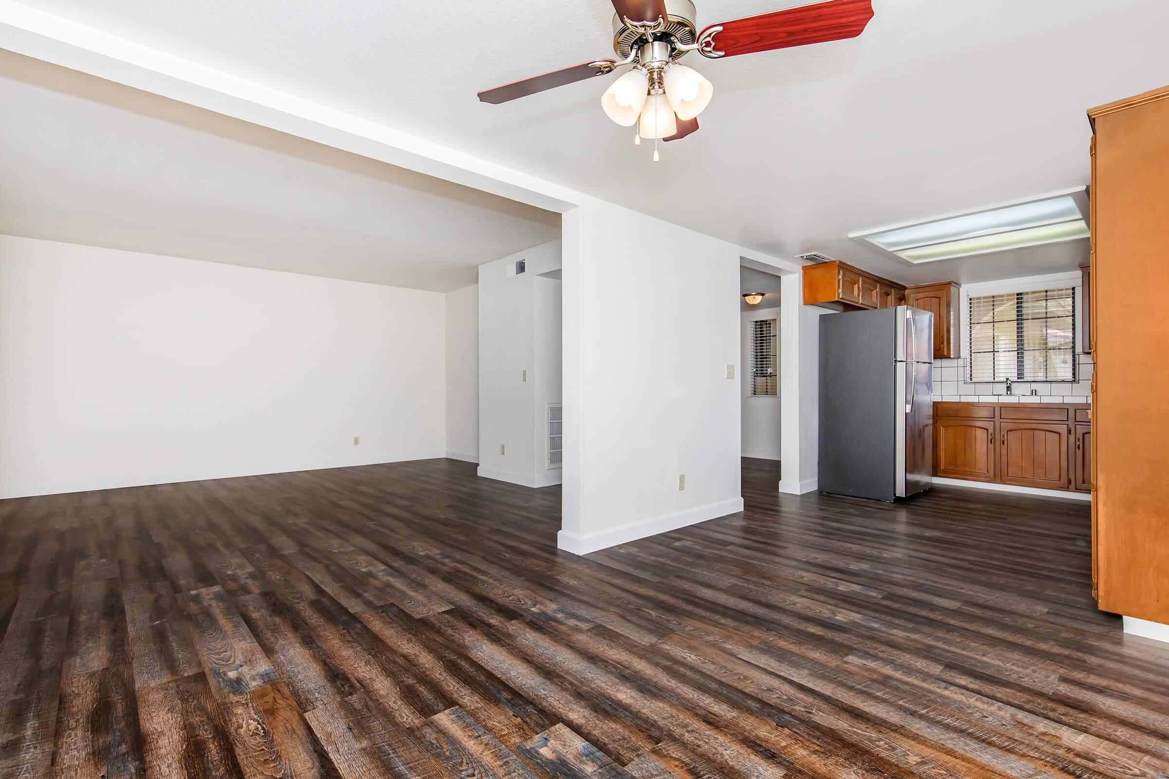 a room with a wooden floor