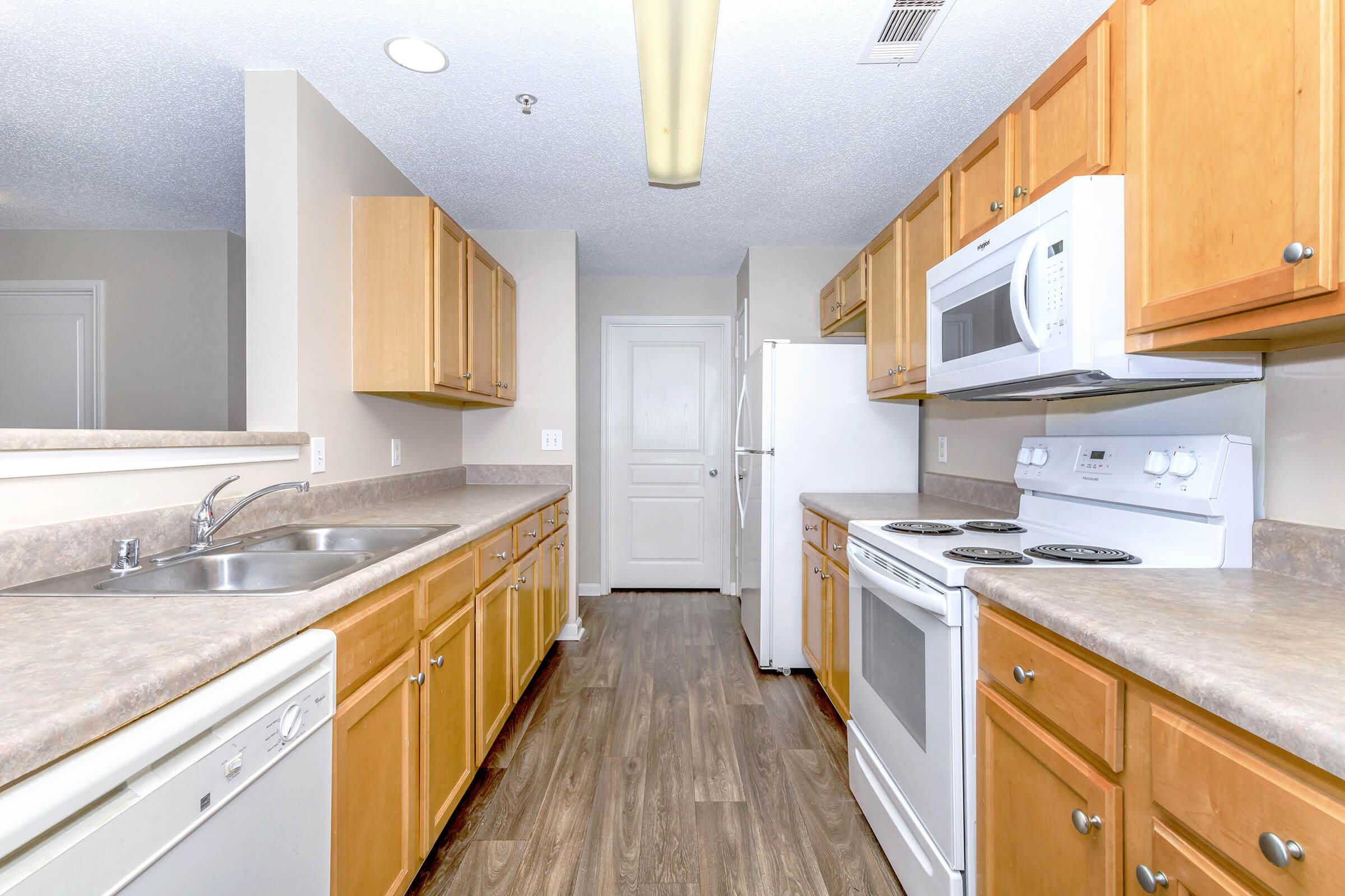 kitchen at Lakeshore Crossing Apartments in Huntsville, AL