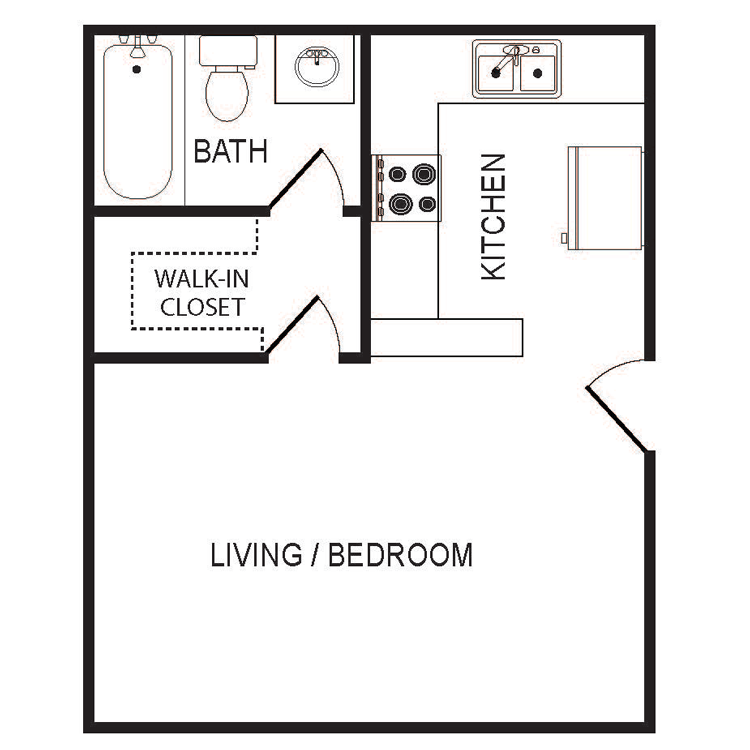 Floor plan image of Medium Studio