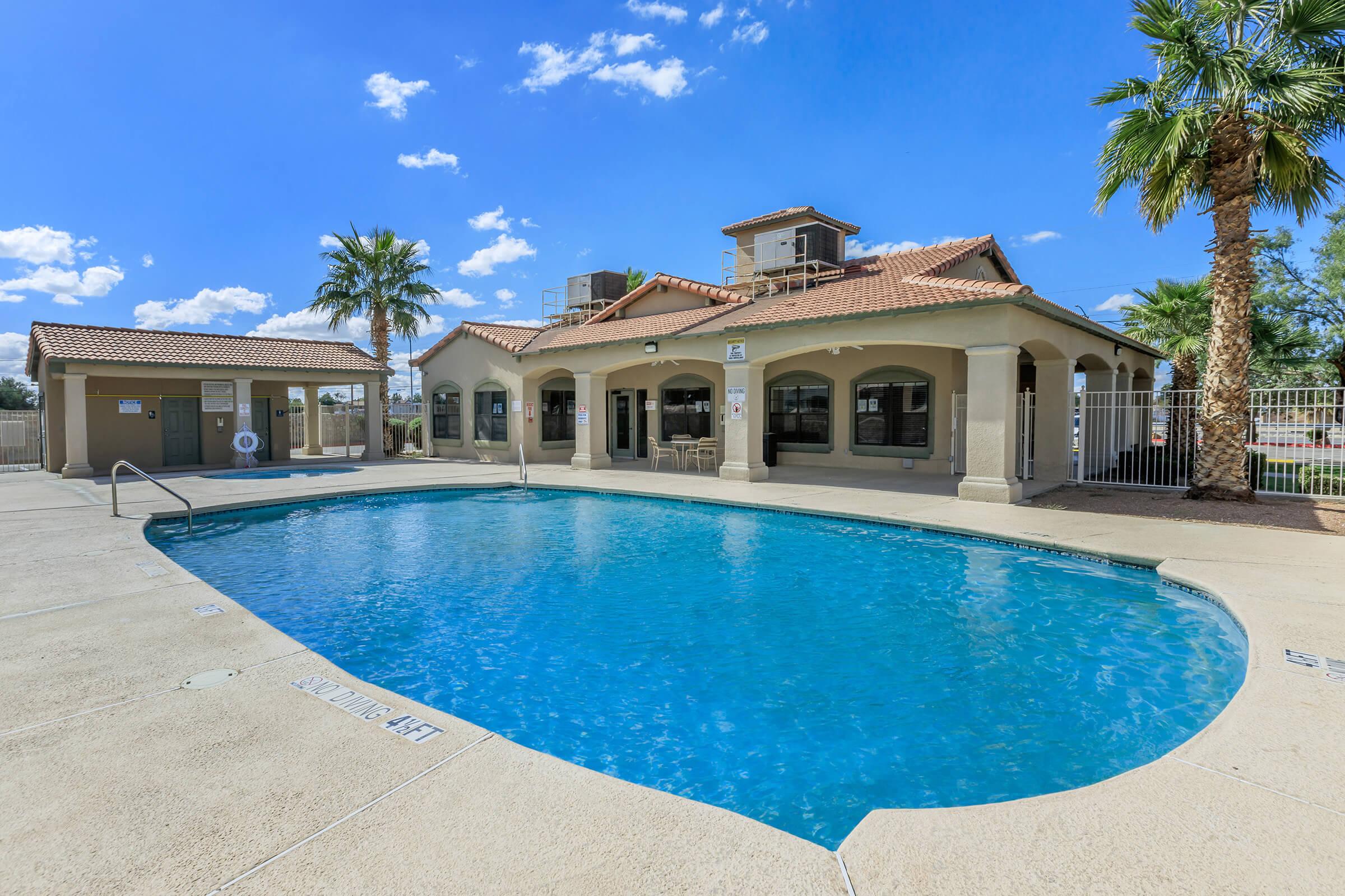 a small house in a pool of water