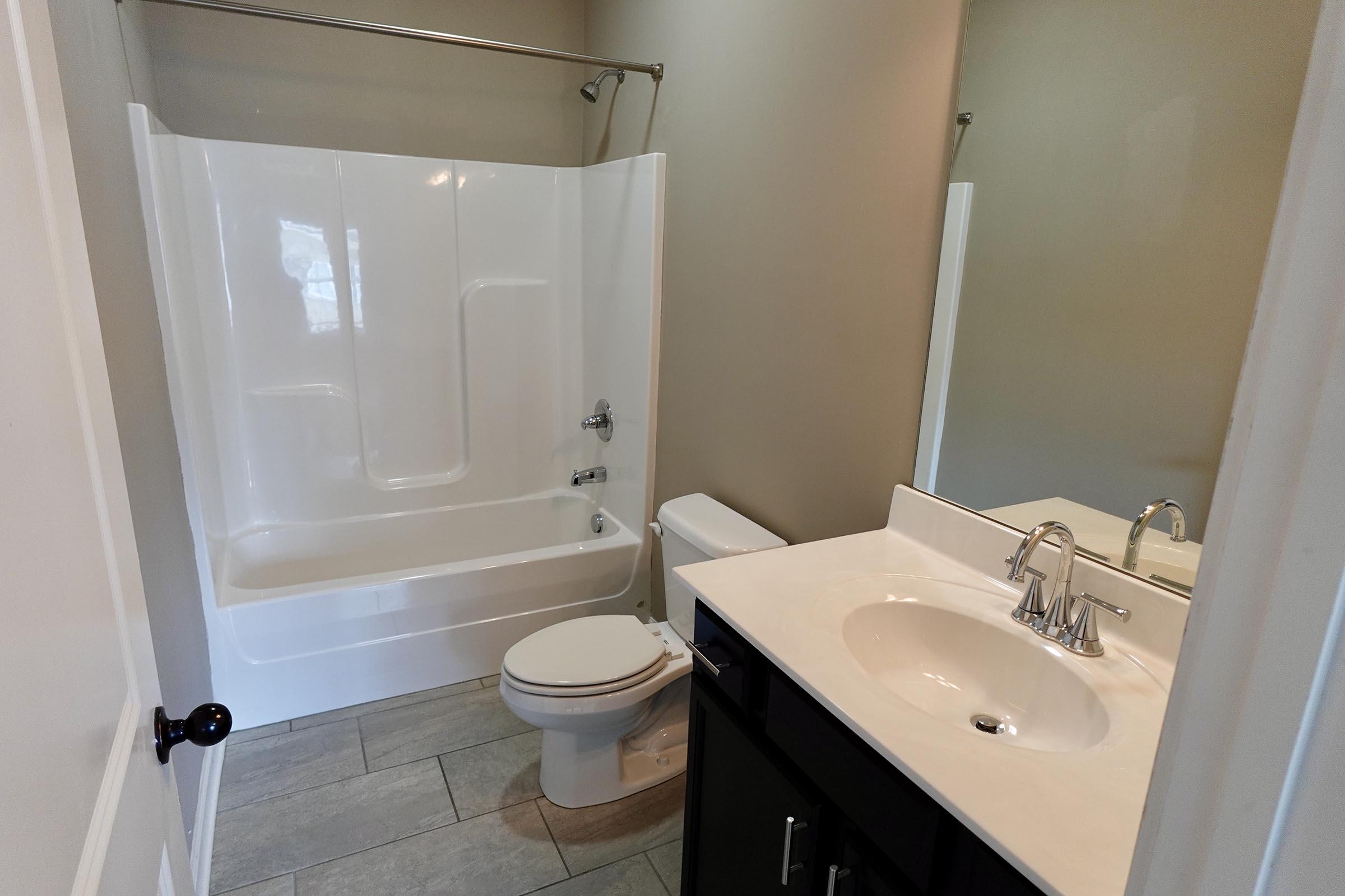 a sink and a mirror