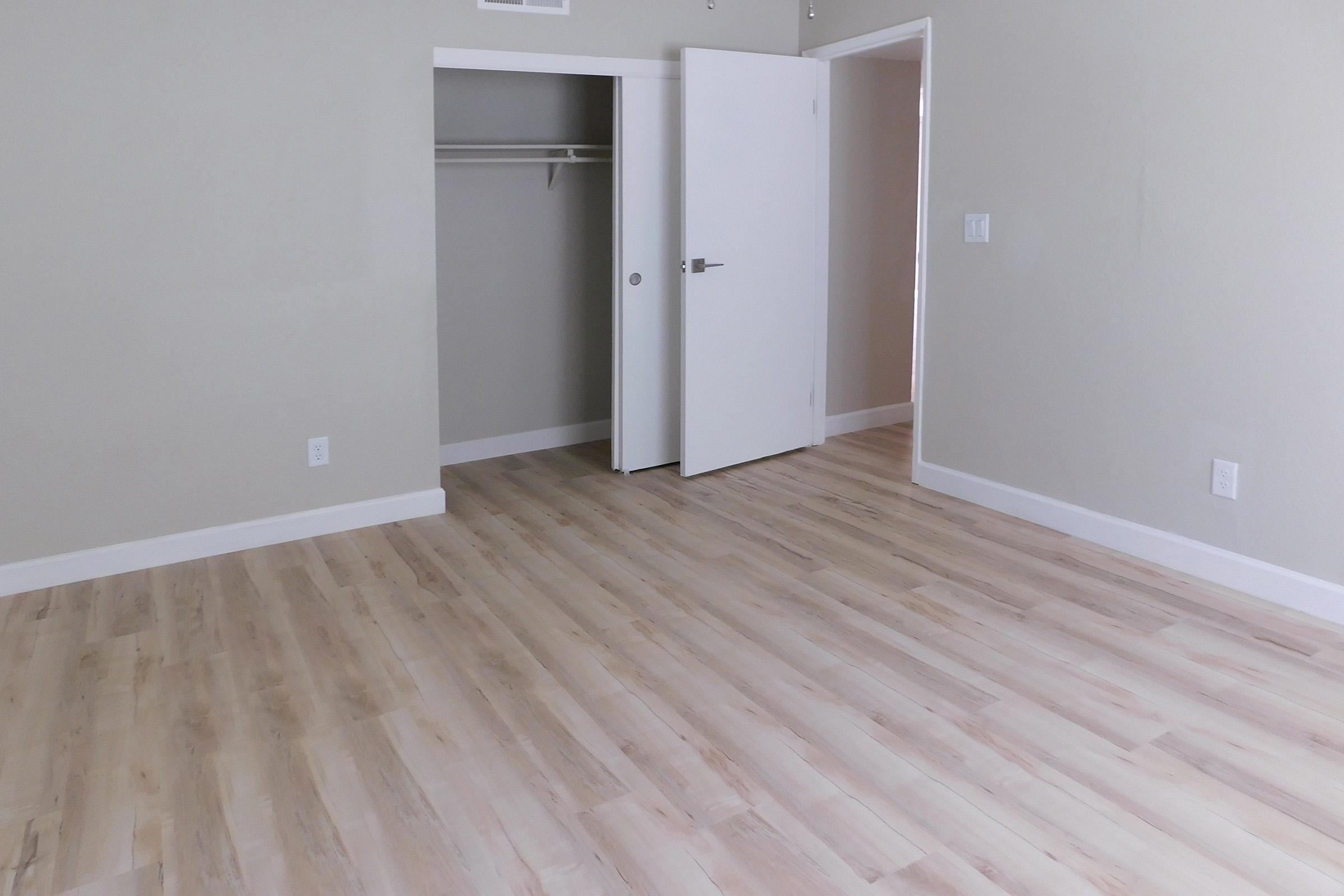 a room with a wooden floor