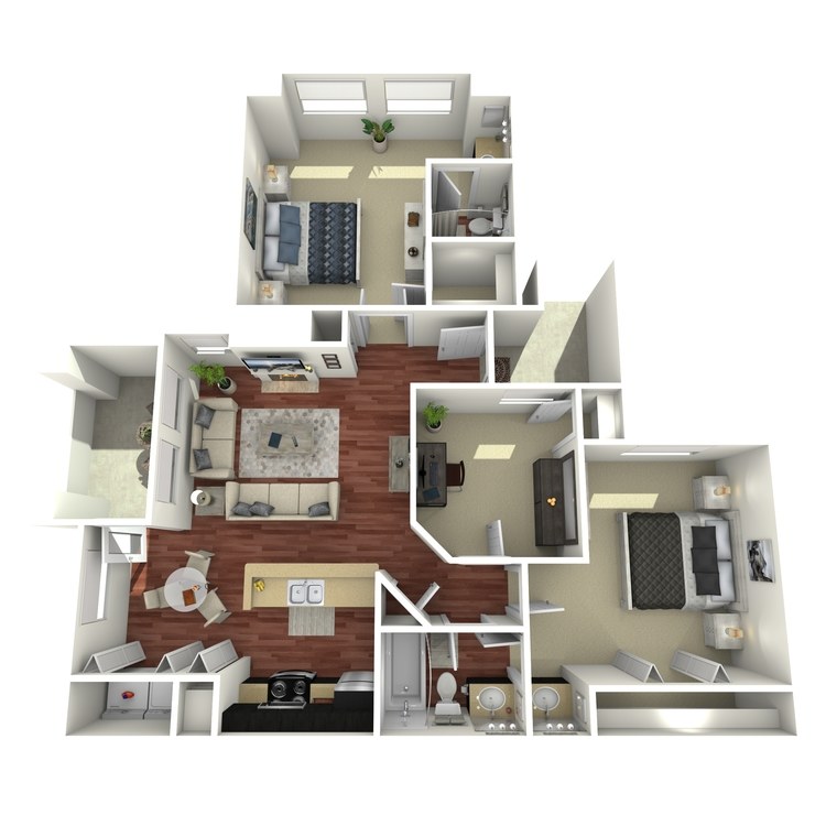 Floor plan image of 3 Bed 2 Bath