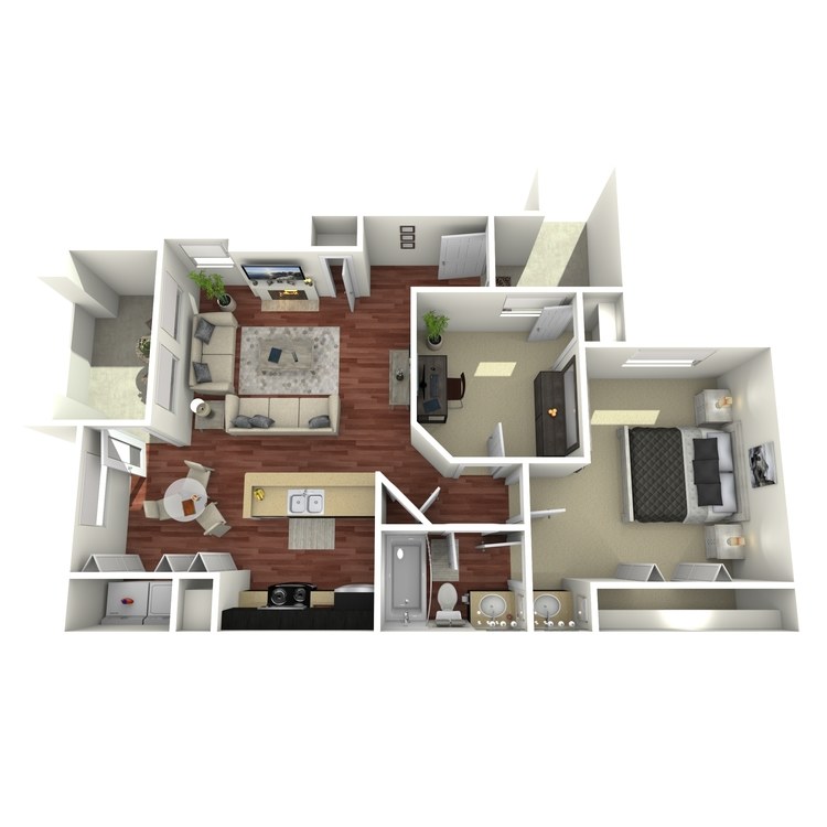Floor plan image of 2 Bed 1 Bath