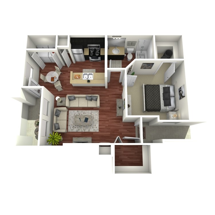 Floor plan image of 1 Bed 1 Bath