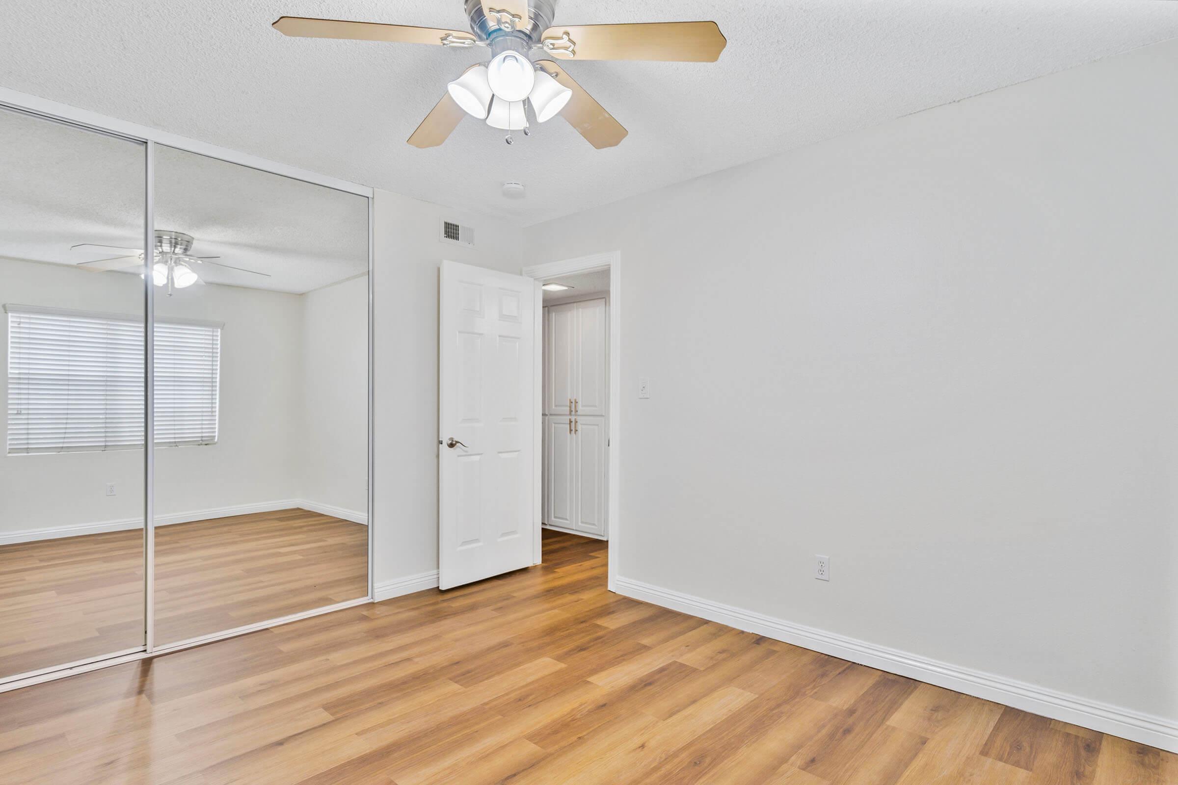 a room with a wood floor