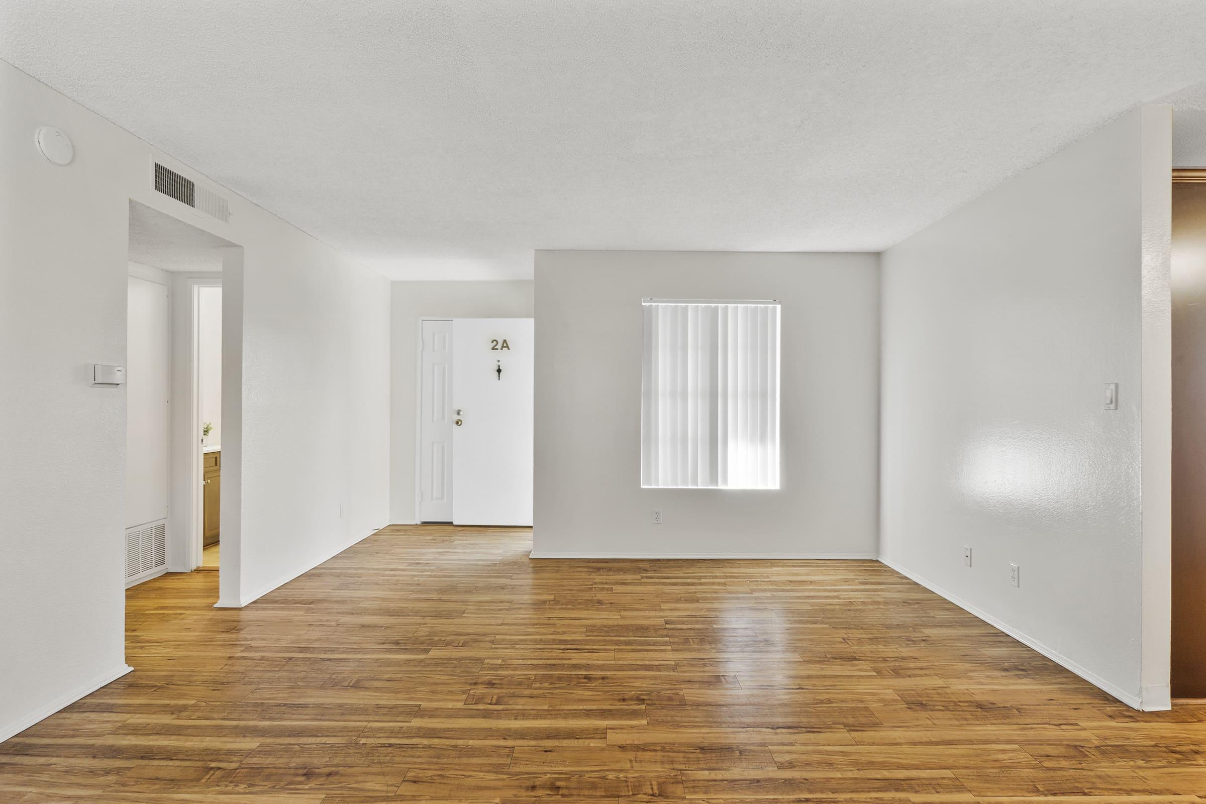 a room with a wood floor