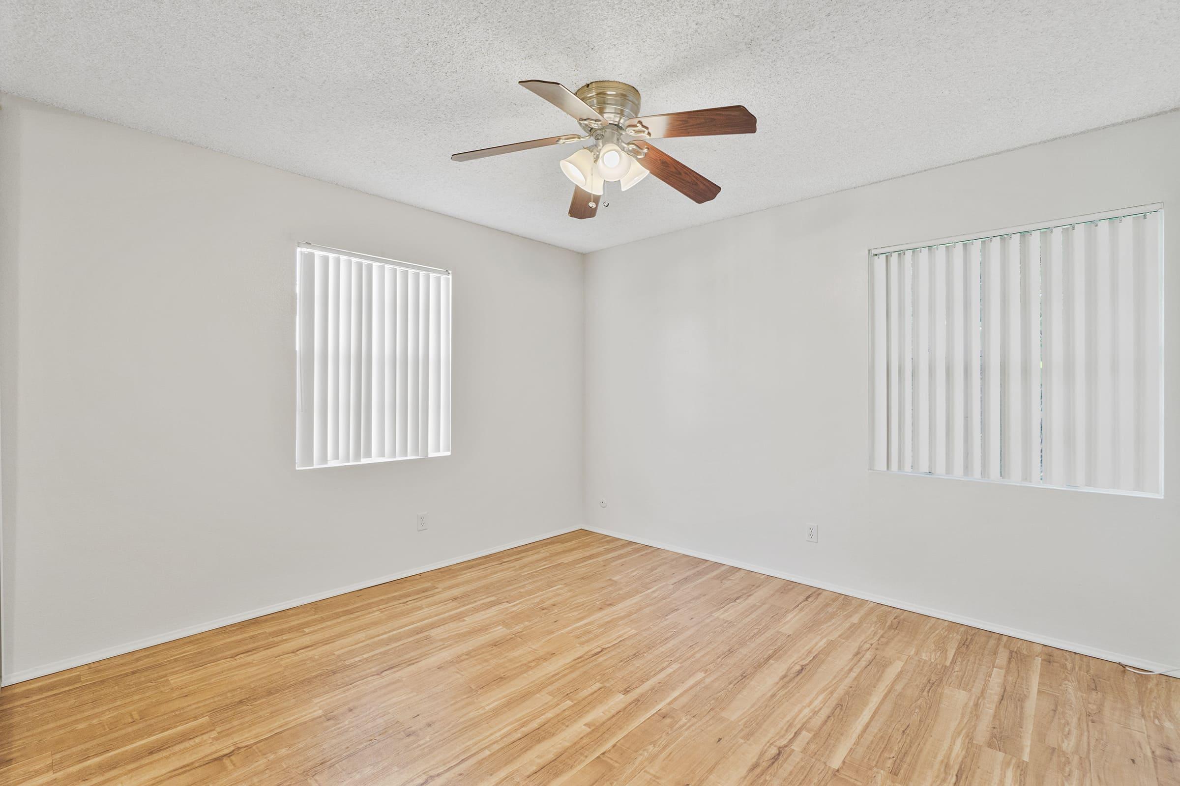 a room with wood floors