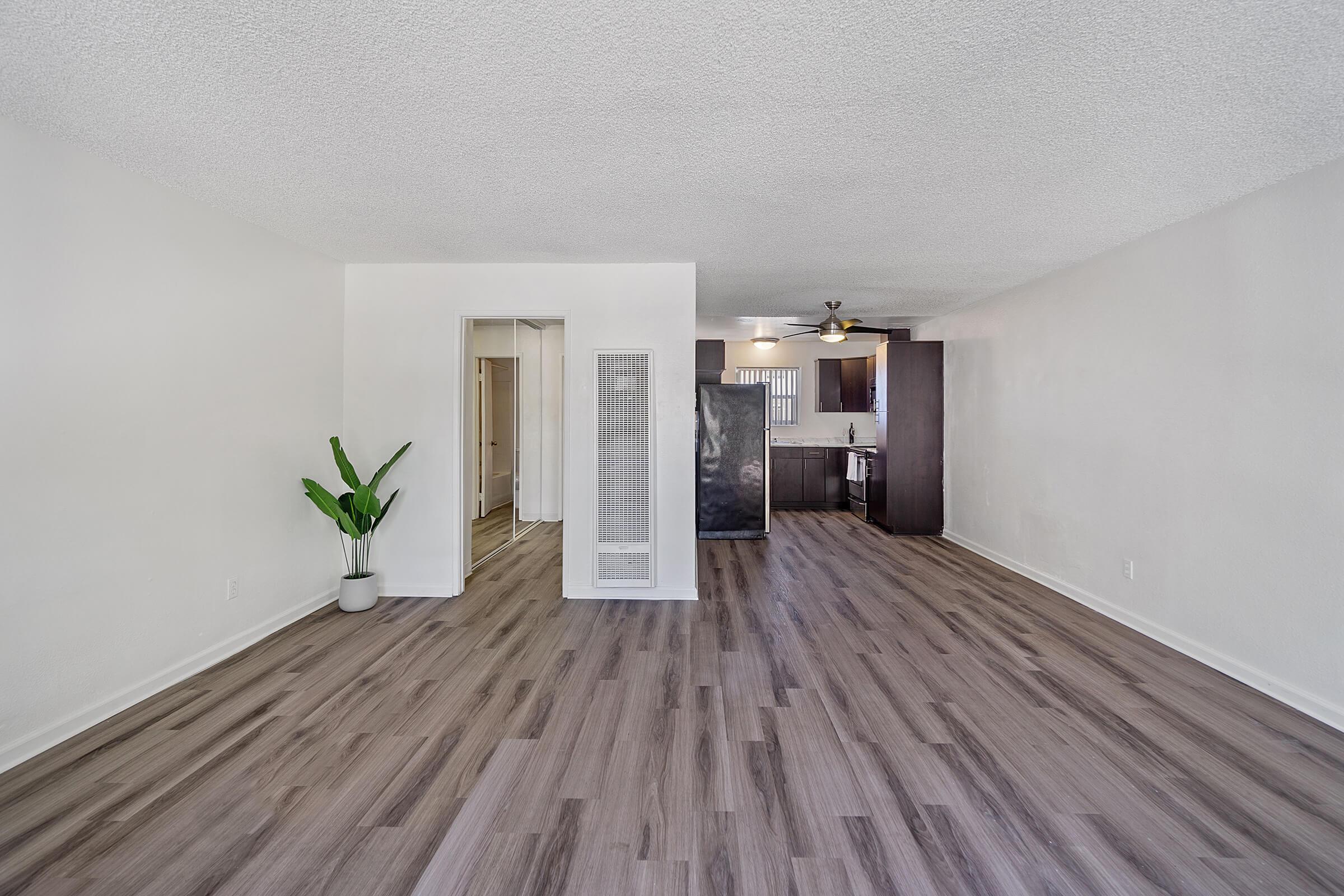 a room with a wooden floor