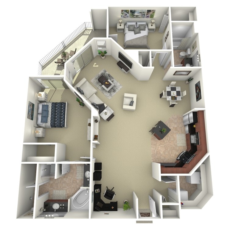 Floor plan image of 2x2C
