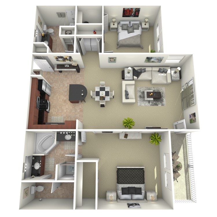 Floor plan image of 2x2A