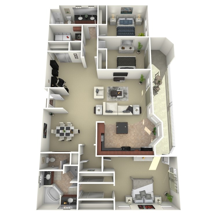 Floor plan image of 3x2