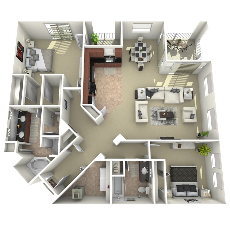 Floor plan image of 2x2D