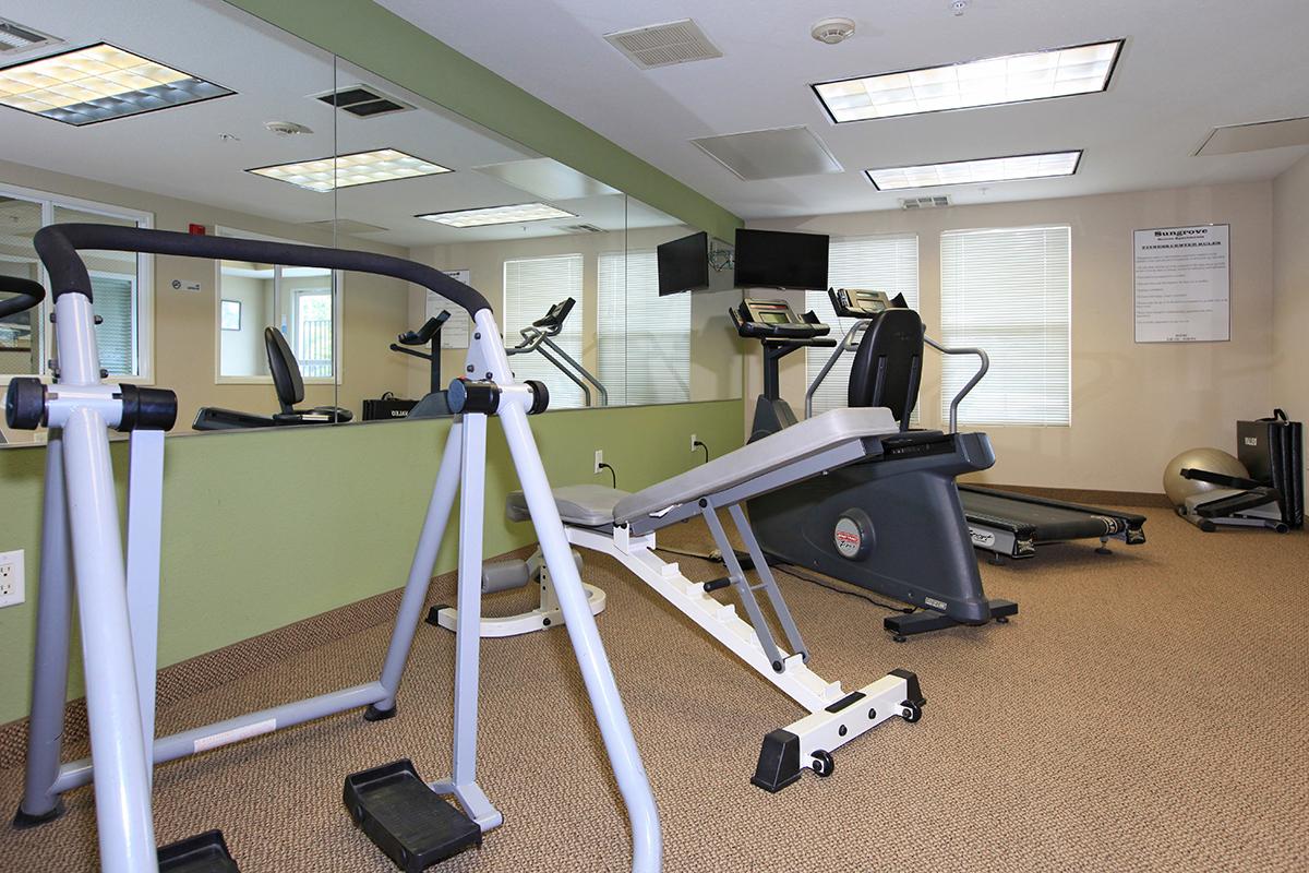 Work-out equipment in community gym