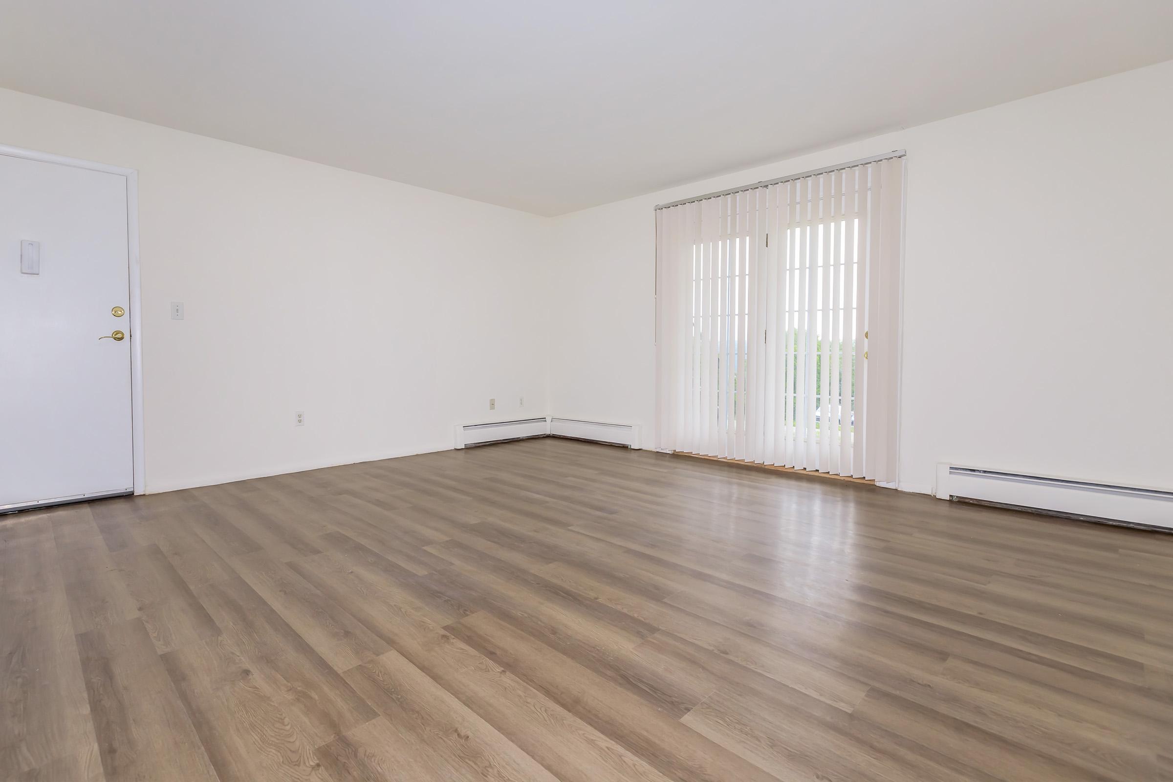 a room with a wood floor