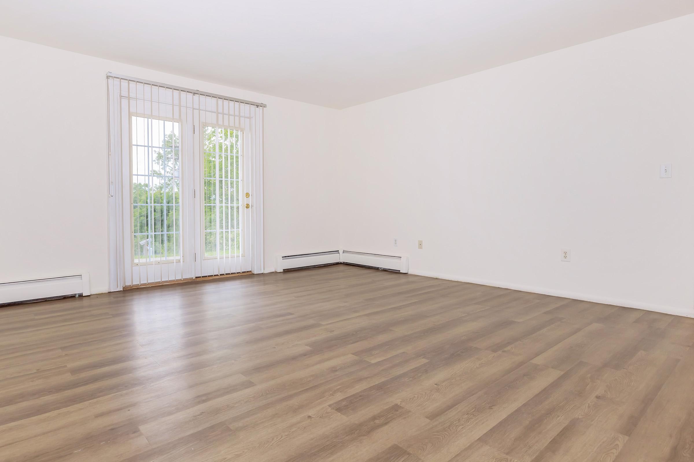 a room with a wood floor