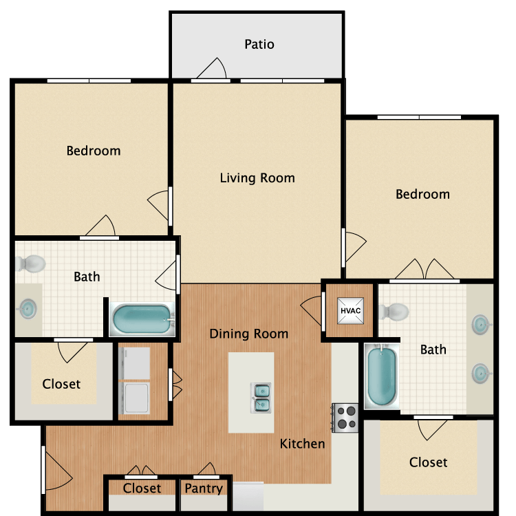 Floor plan image of 2B