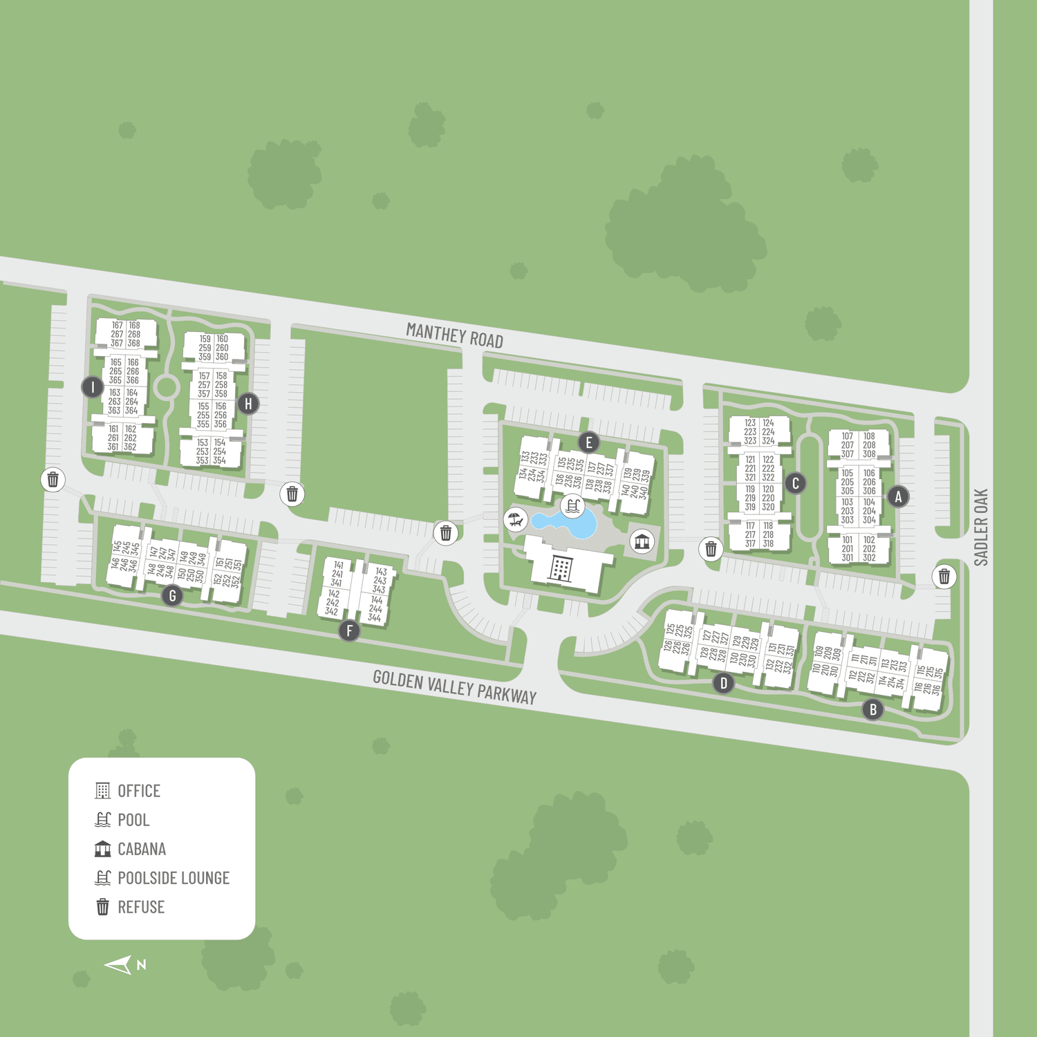 Mossdale Landing Apartments Site Map