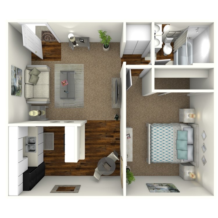 Floor plan image of 255 One Bedroom