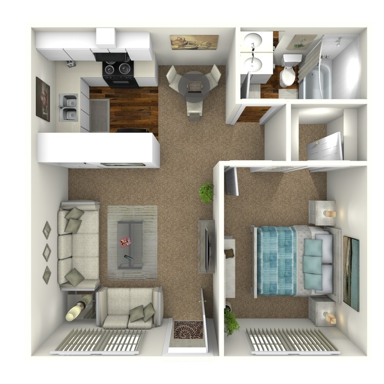 Floor plan image of 245 One Bedroom