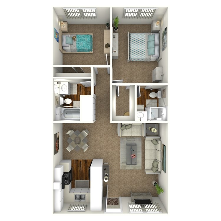 Floor plan image of Two Bedroom