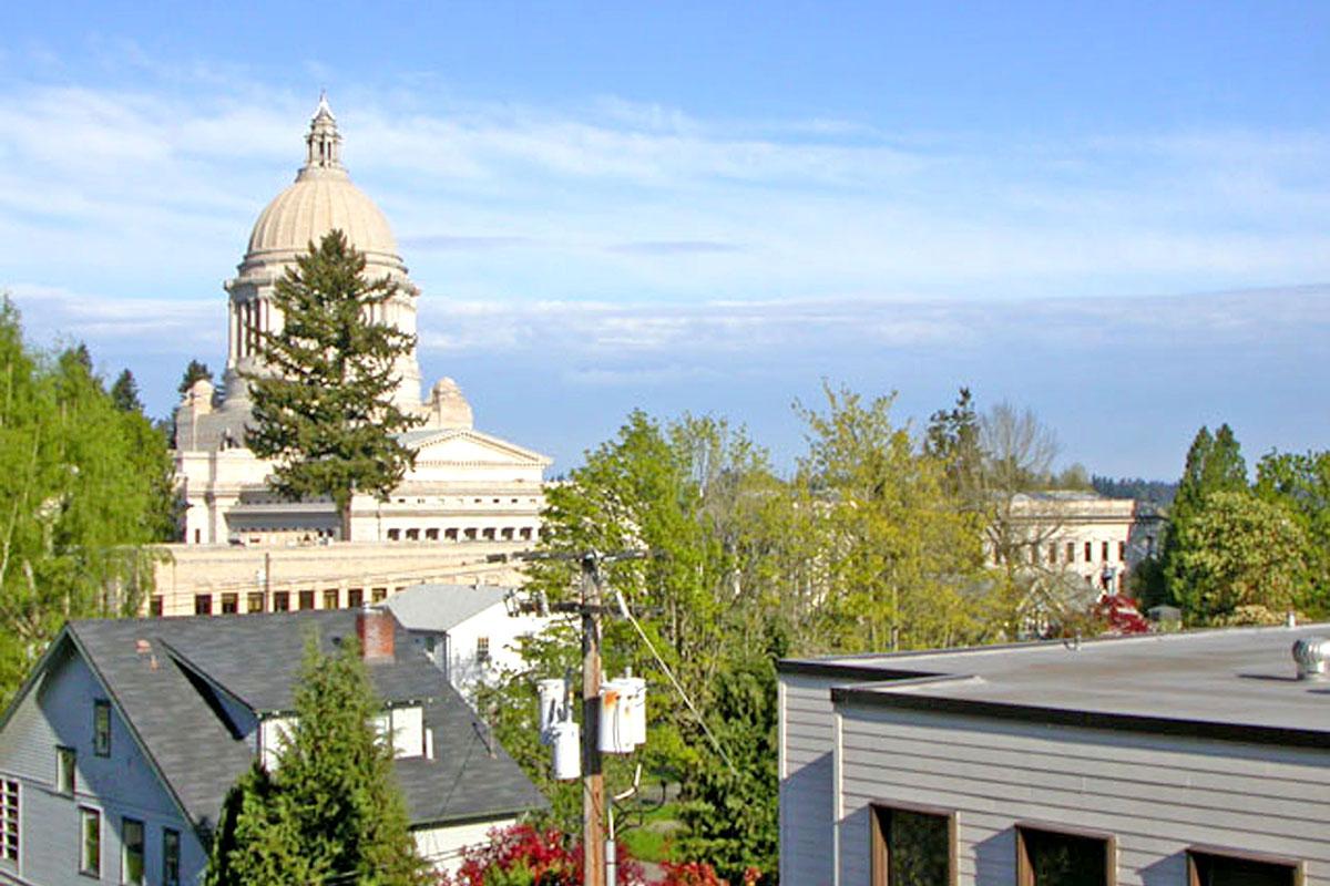 a large white building