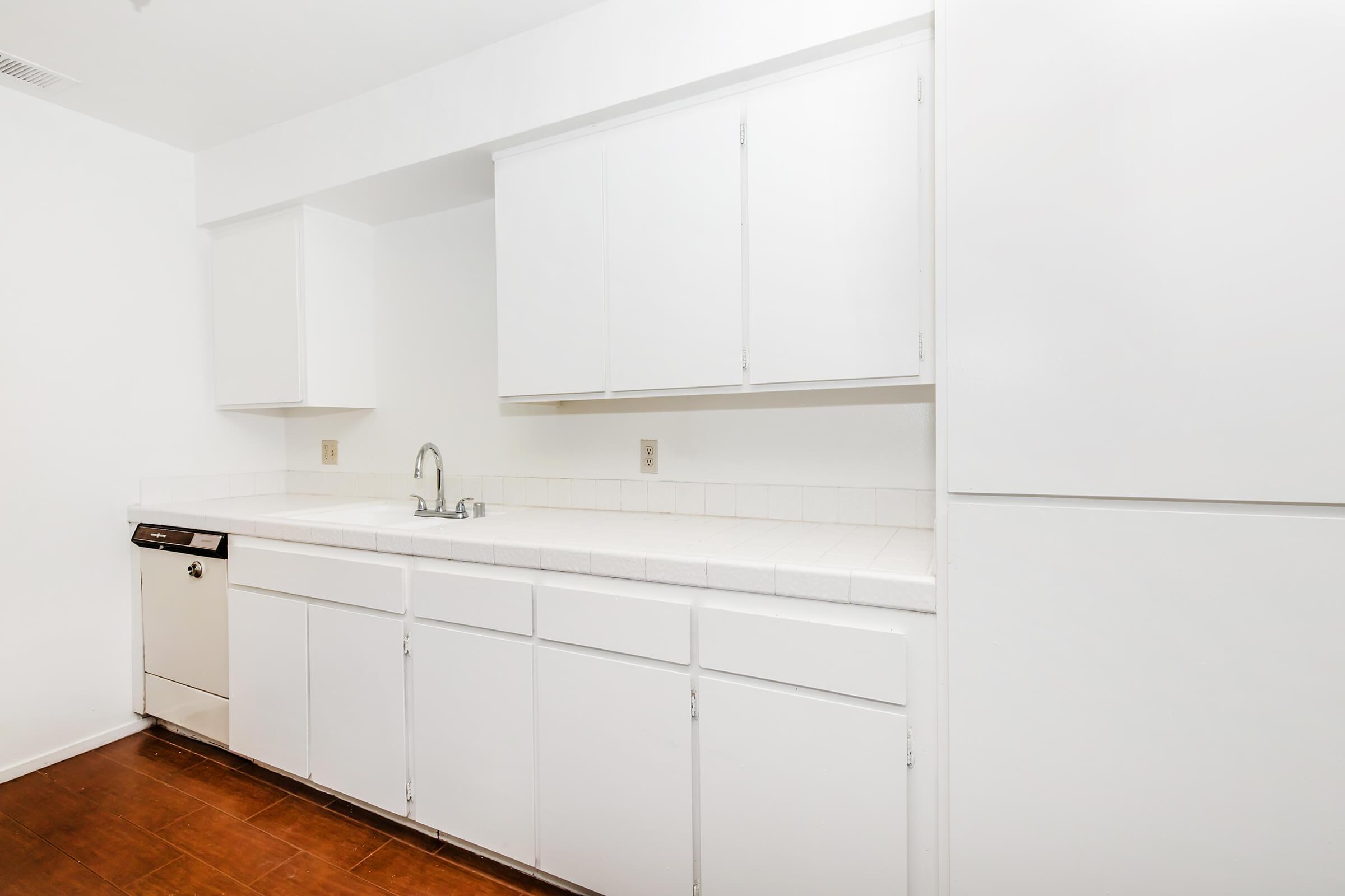 a refrigerator in a kitchen