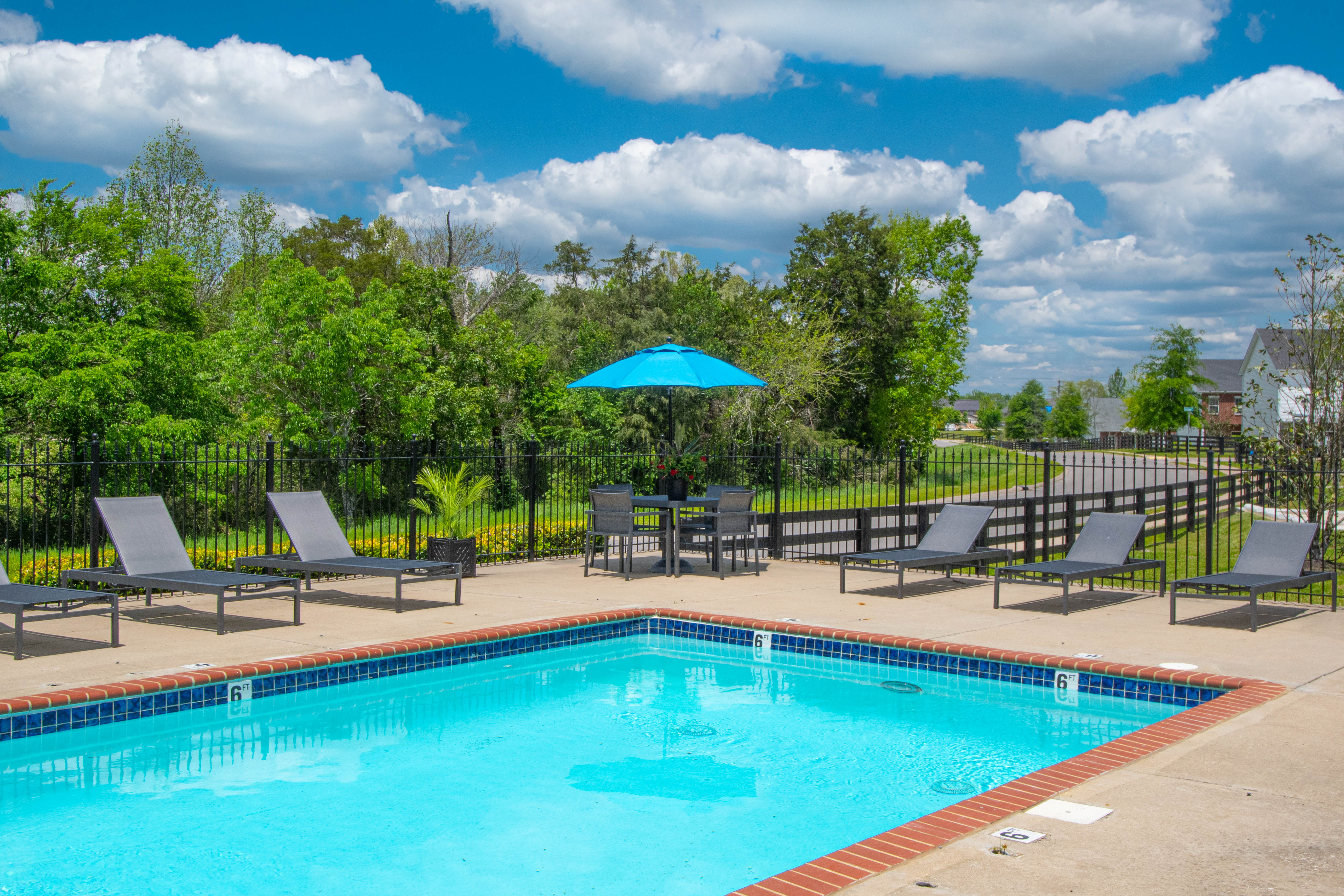 refreshing pool at Chapmans retreat in Spring Hill, Tennessee
