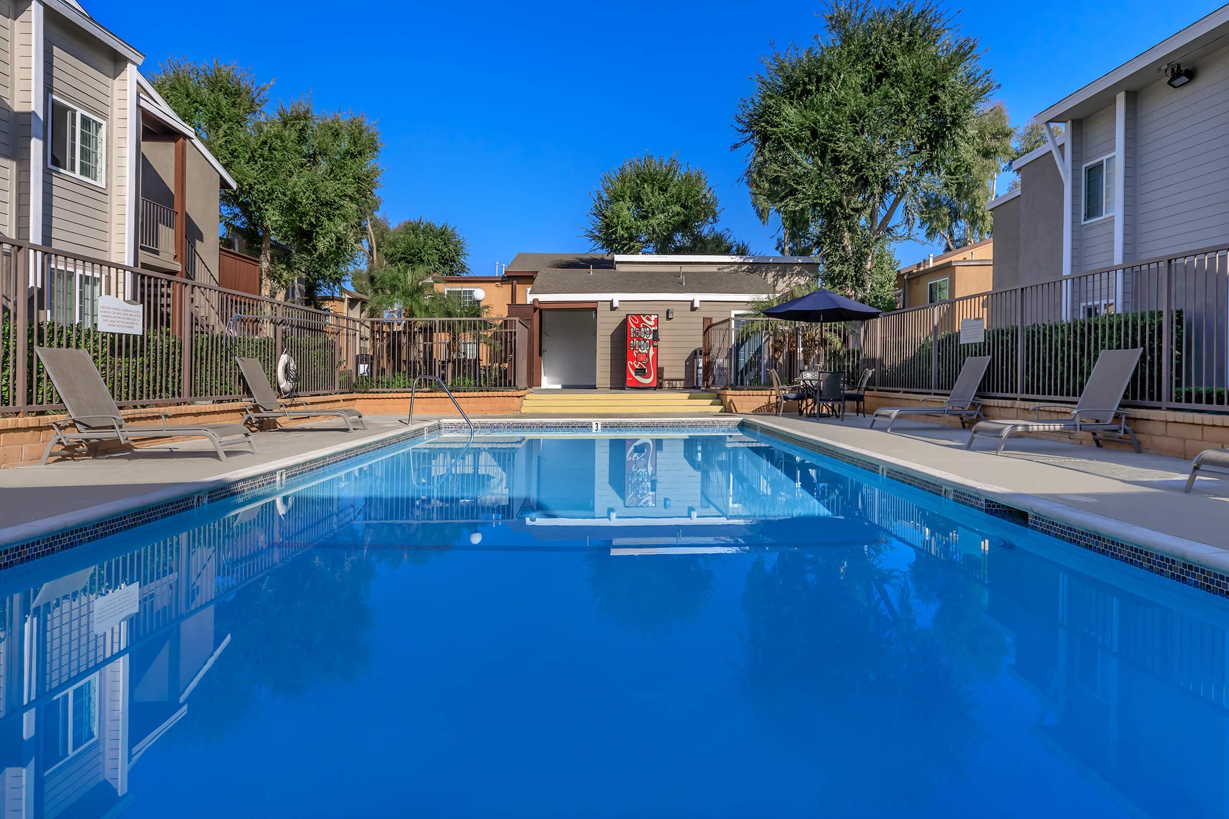 Pool at Copper Wood  Apartments in Chino, CA