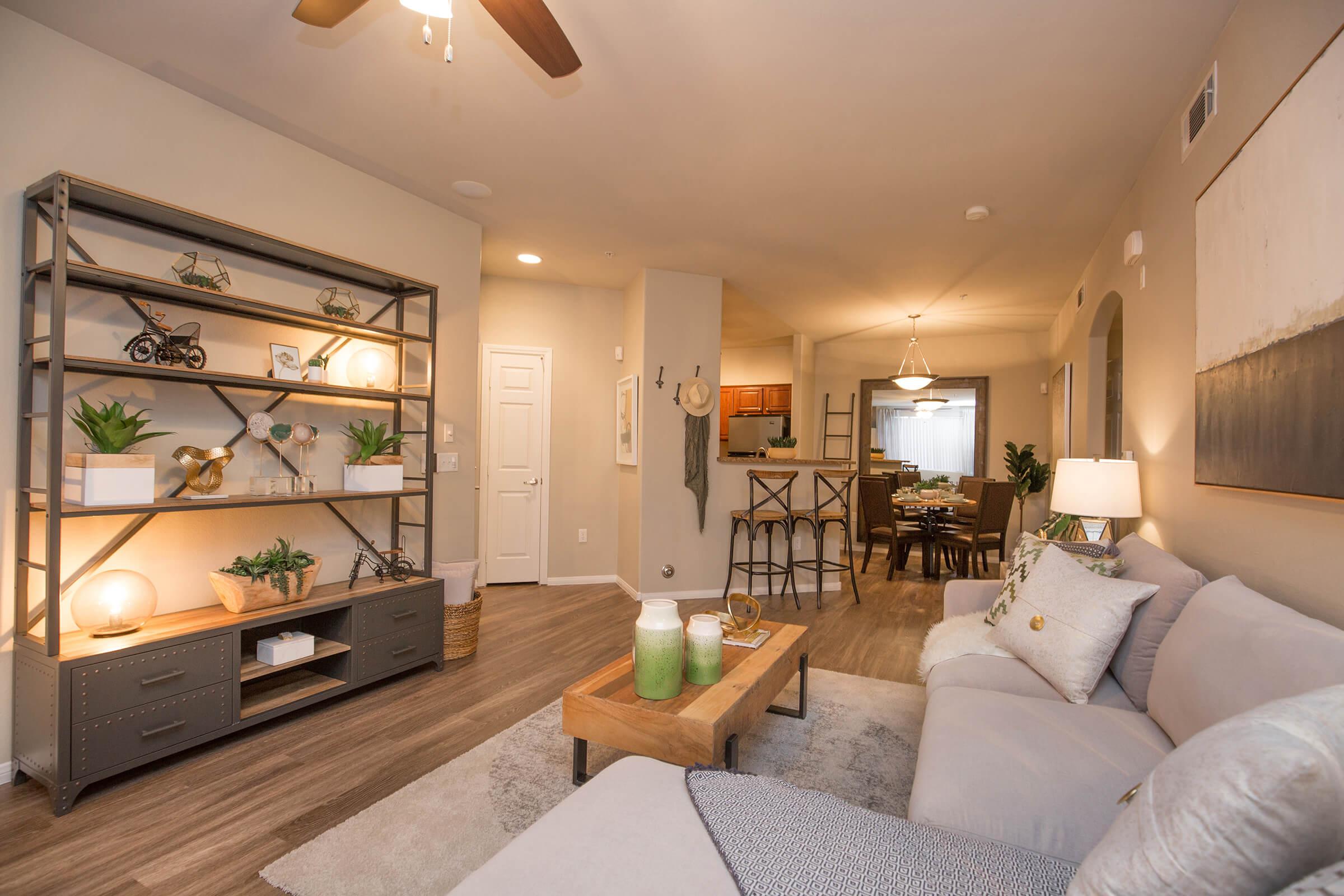 Spacious Living Room at The Pavilions At Providence Apartments